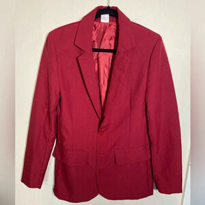 Beetlejuice Maroon Red Three Button Blazer Spirit Halloween Holiday Jacket Sz S